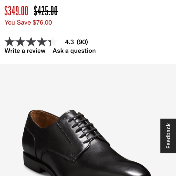 Allen Edmonds Windsor Plain Toe Derby - Black - 9.5D - Made in USA - NEW